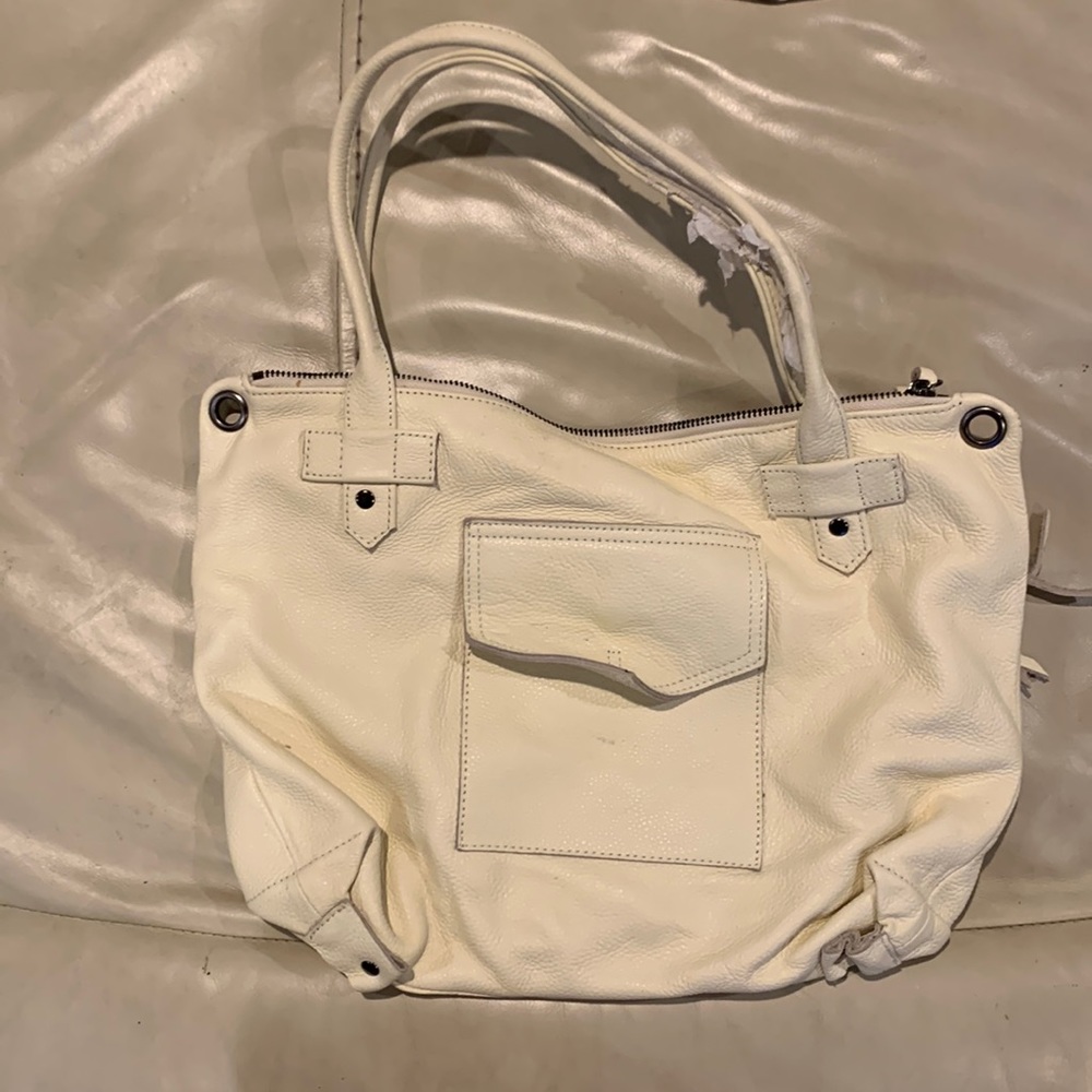 Allison Burns White Shoulder Bag W/ Extra Shoulder strap